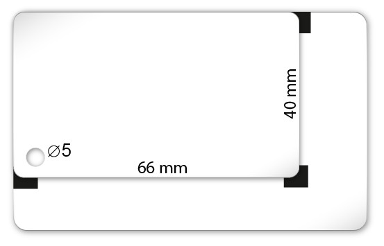 Plastikkarten Sonderformat 66 x 44mm