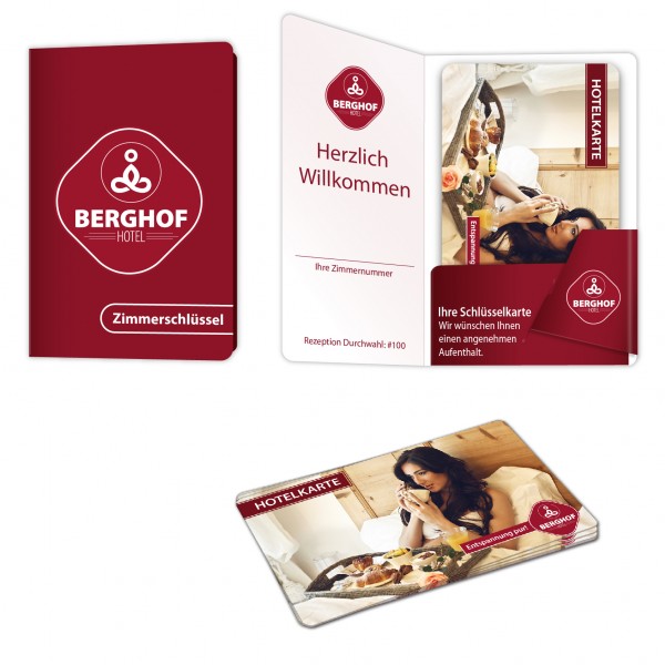Karten Verpackung - Modell Holiday mit bedruckten Plastikkarten
