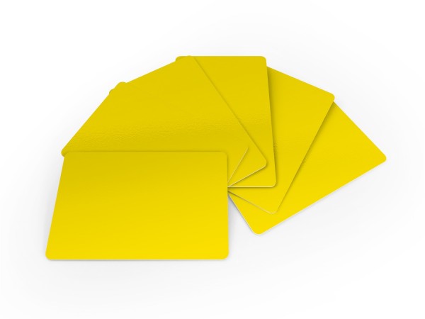 Plastikkarten gelb - 0,76 mm