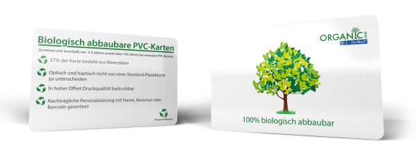 Biologisch abbaubare Plastikkarten