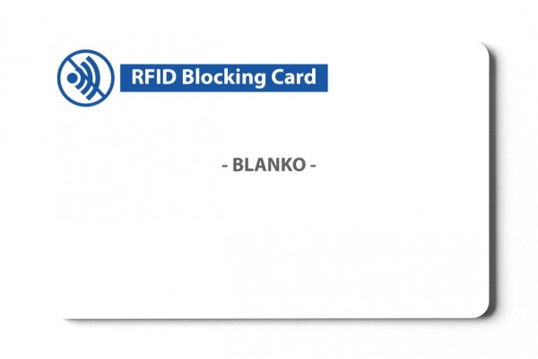 RFID Blocking Card - blanko weiß